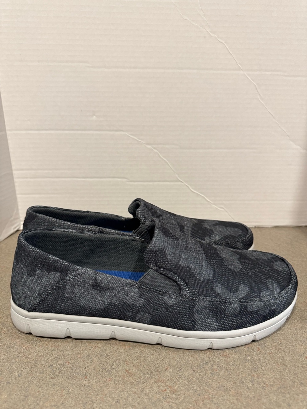 Huk Brewster Performance Men’s Camo Slip-on Sneakers In Volcanic Ash Pattern